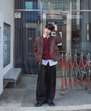 Mono Two-Tuck Wide Slacks