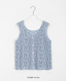 Ruhen layered punching knit vest