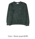 Silver gray angora knit