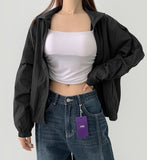 Daily Collar Light Shibori Windbreaker