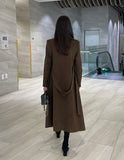 Rovia Shawl Collar Wool Long Coat