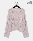 Poran Wool Mohair Cable Punching Knit