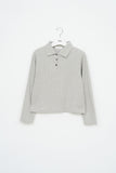 (W) Scoop Dot Collar Top