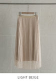 Theat Banding Pleated Sha Skirt