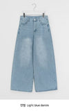Lunen Washing Wide Denim Pants