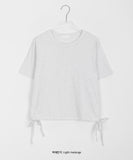 Muity basic ribbon strap short sleeve tee