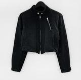 Creepe suede cropped jacket