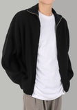 Stock knit zip-up