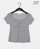 Shocker See-Through Cut Shirring Short Sleeve T-Shirt