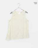 Romu Nylon Unbalanced Strap Ribbon Sleeveless Blouse