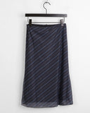 Bullring Western Diagonal Stripe Midi Skirt