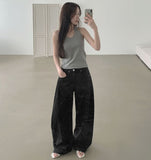 Cooling Summer Cut Tencel Banding Long Wide Cotton Pants