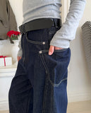 Dian Pocket Washed Denim Pants