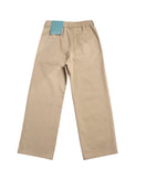 One tuck back banding wide cotton pants