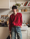 Noor Raglan V-neck Soft Knit