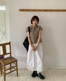 Ennew Crop Hood Short Sleeve Shirt