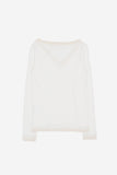 Panay sheer wide V-neck T-shirt