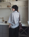 Vibe pin tuck short sleeve jacket