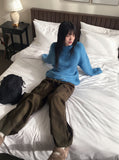 Tonijon Pocket Cotton Banding Long Wide Cargo Pants