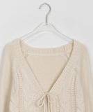 Mokoi cable ribbon cardigan