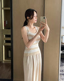 Junien Square Stripe Sleeveless Knit