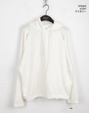 Onbee Shoulder Silt String Boxy Long Sleeve Hoodie