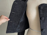 Coner Square Neck Tweed Jacket