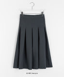 Delive Banding Pleated Midi Skirt