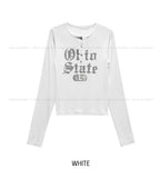 State Crack Lettering Button Long Sleeve