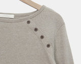 Luhin Underscored Button Long Sleeve T-Shirt
