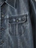 Creep Vintage Leather Trucker Jacket