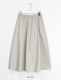 Hennedy banding dot balloon brushed long skirt