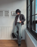 Ito Two Way Crack Leather Jacket
