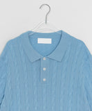 [Unisex] Monmock Cable Collar Over Short Sleeve Knit
