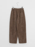 Halka Bokashi Hairy Knit Banding Wide Pants