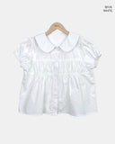 Popori Round Collar Short Sleeve Blouse