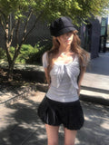 Ritin Pleated Newsboy Cap