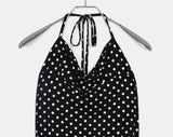 Merlo Dot Halter Neck Strap One Piece
