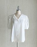 Lupine Lace Pin Tuck Puff Blouse