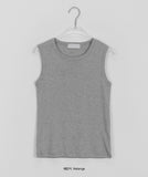 Rehu Round Basic Ribbed Sleeveless