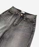 Gray Pin Wide Denim