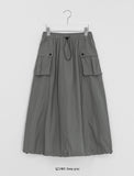 Mokoli Nylon Cargo Long Skirt