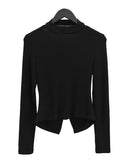 Marie Fur Trimmed Choker Long Sleeve Top