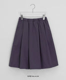 Momallo Pintuck Banding Midi Skirt