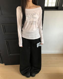 Beaut 89 Lettering Folding Two-Way Wide Banding Training Pants