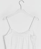 Omill Lace Shirring Sleeveless Midi Layered One Piece