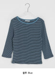Chiha color matching stripe long sleeve tee