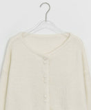 Dean News Button Wool Round Knit Cardigan