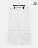 Letin flower pin tuck two-way wide pants