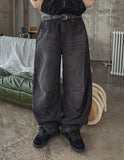 McCoy pintuck denim wide pants